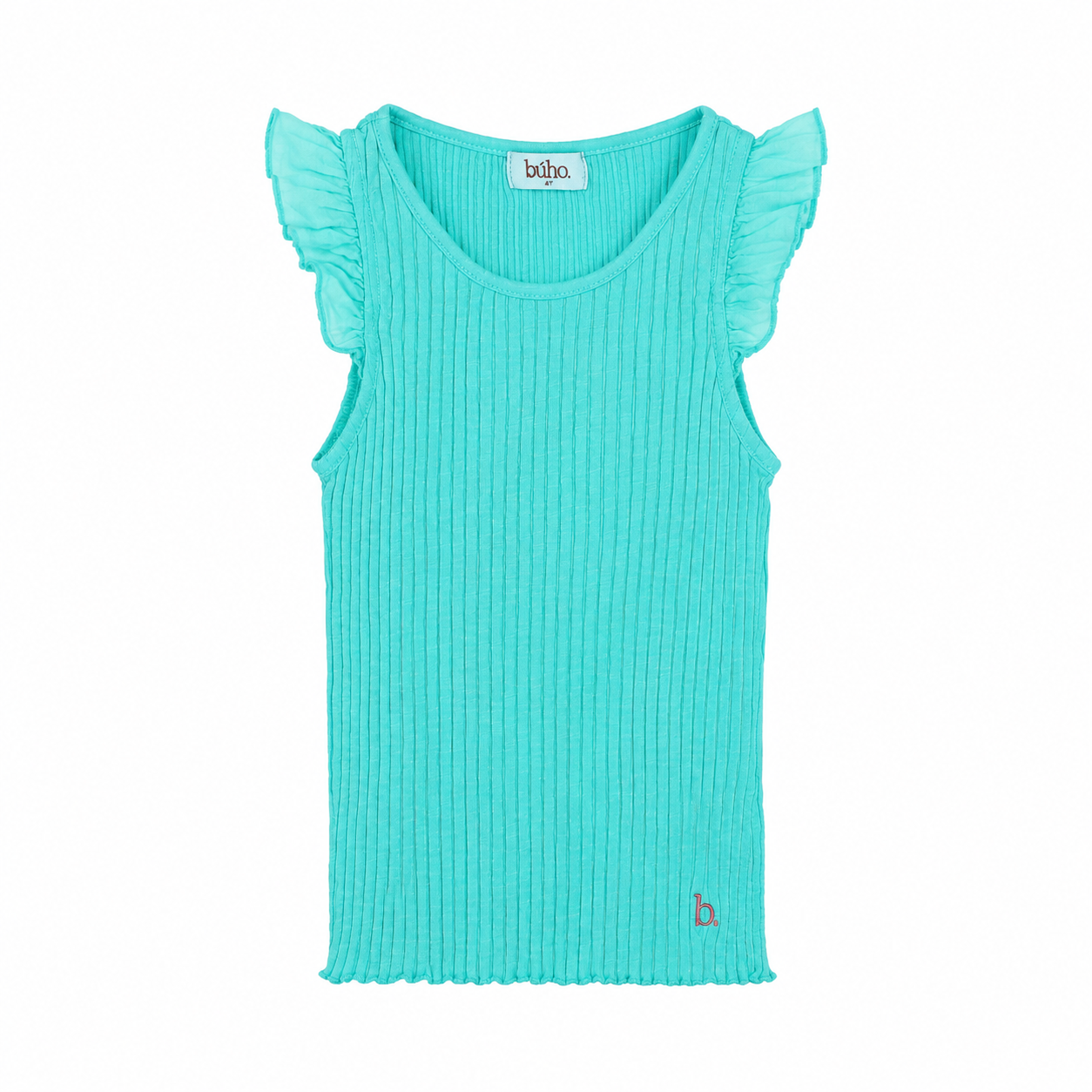 RIB Ruffle T-shirt