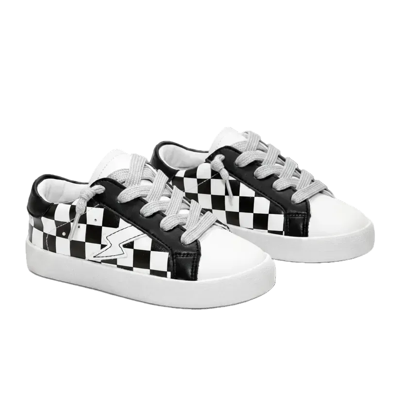 Mason Checkered Lightning Bolt Sneakers