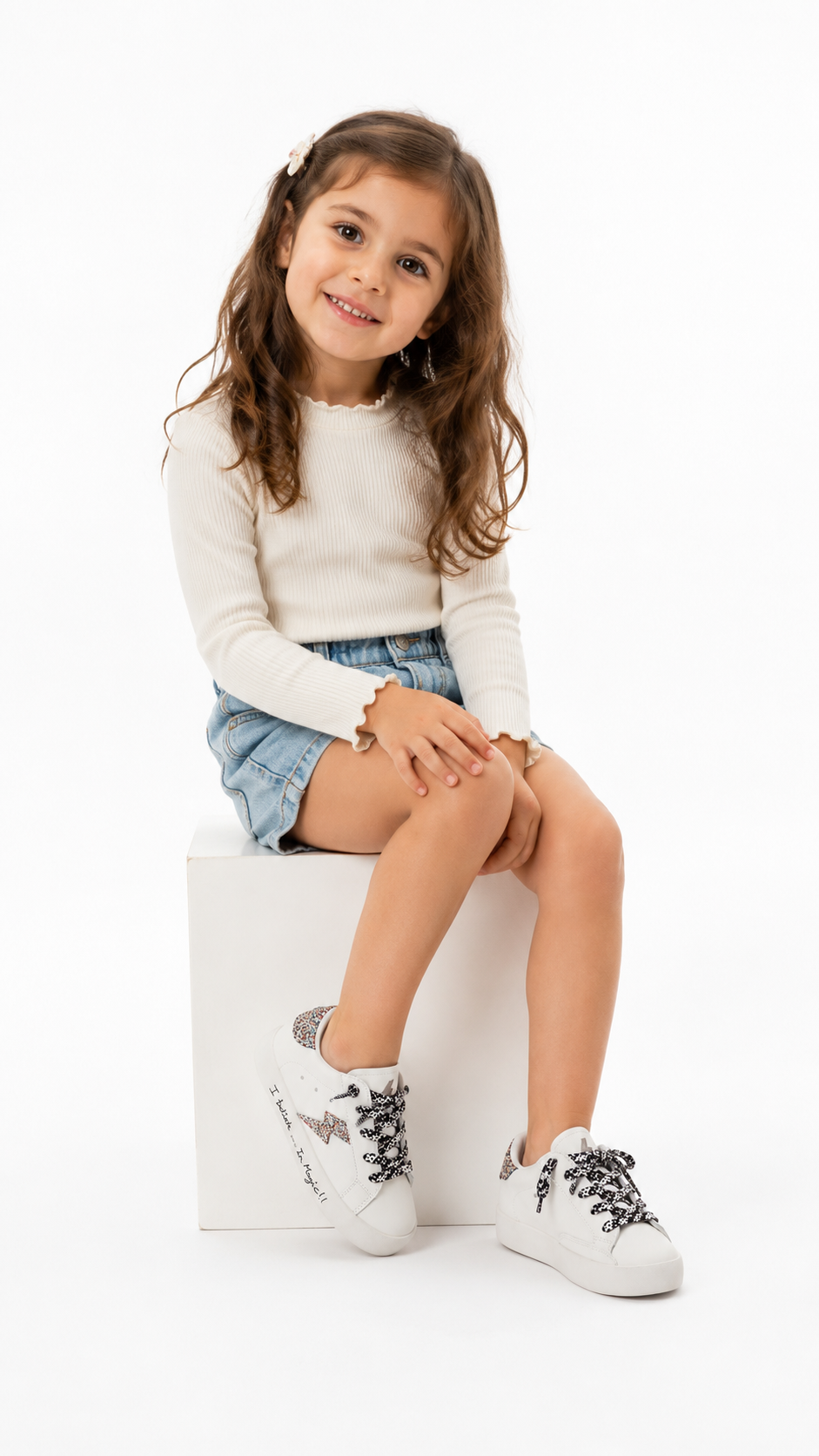 Dream I Believe In Magic Glitter Lightning Bolt Sneakers