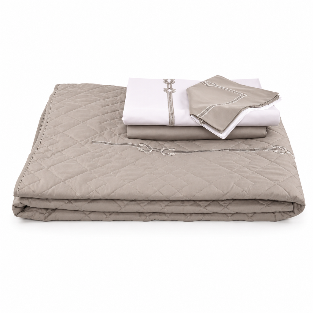 Grey Embroidered Bed Set