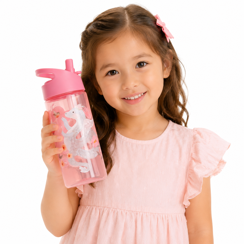 Drinking Bottle Fairytale Dragon Peony Pink