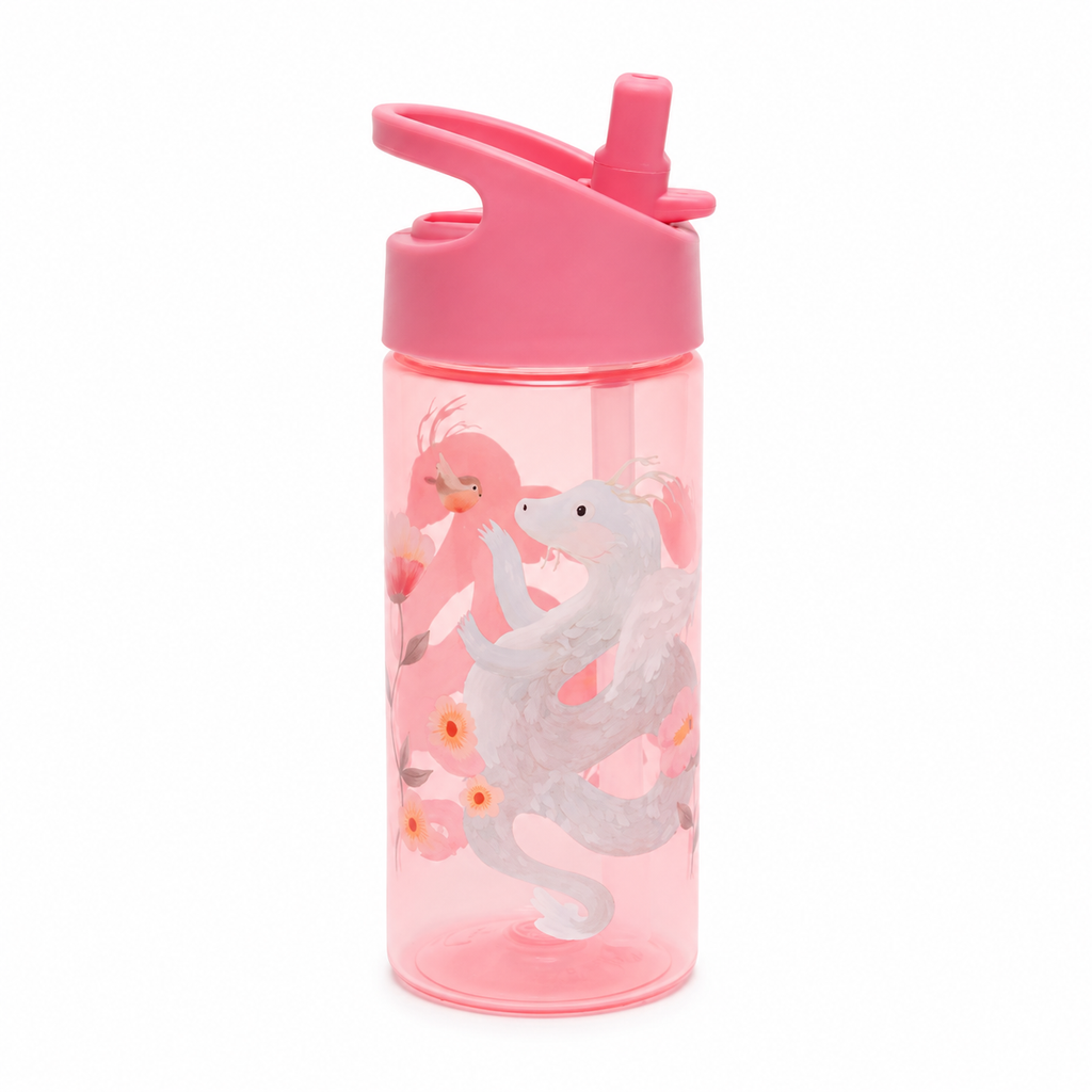 Drinking Bottle Fairytale Dragon Peony Pink