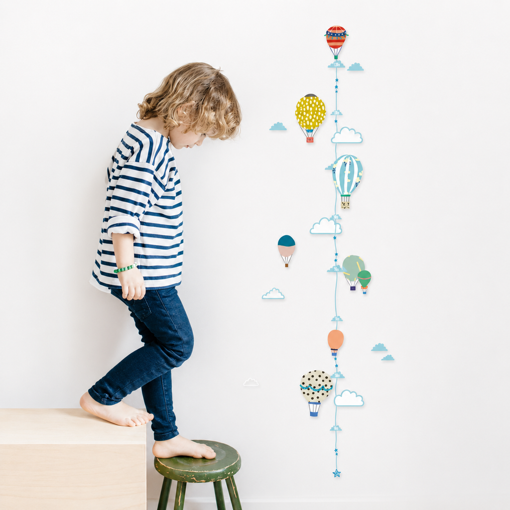 Hot Air Balloons Height Chart - Sticker