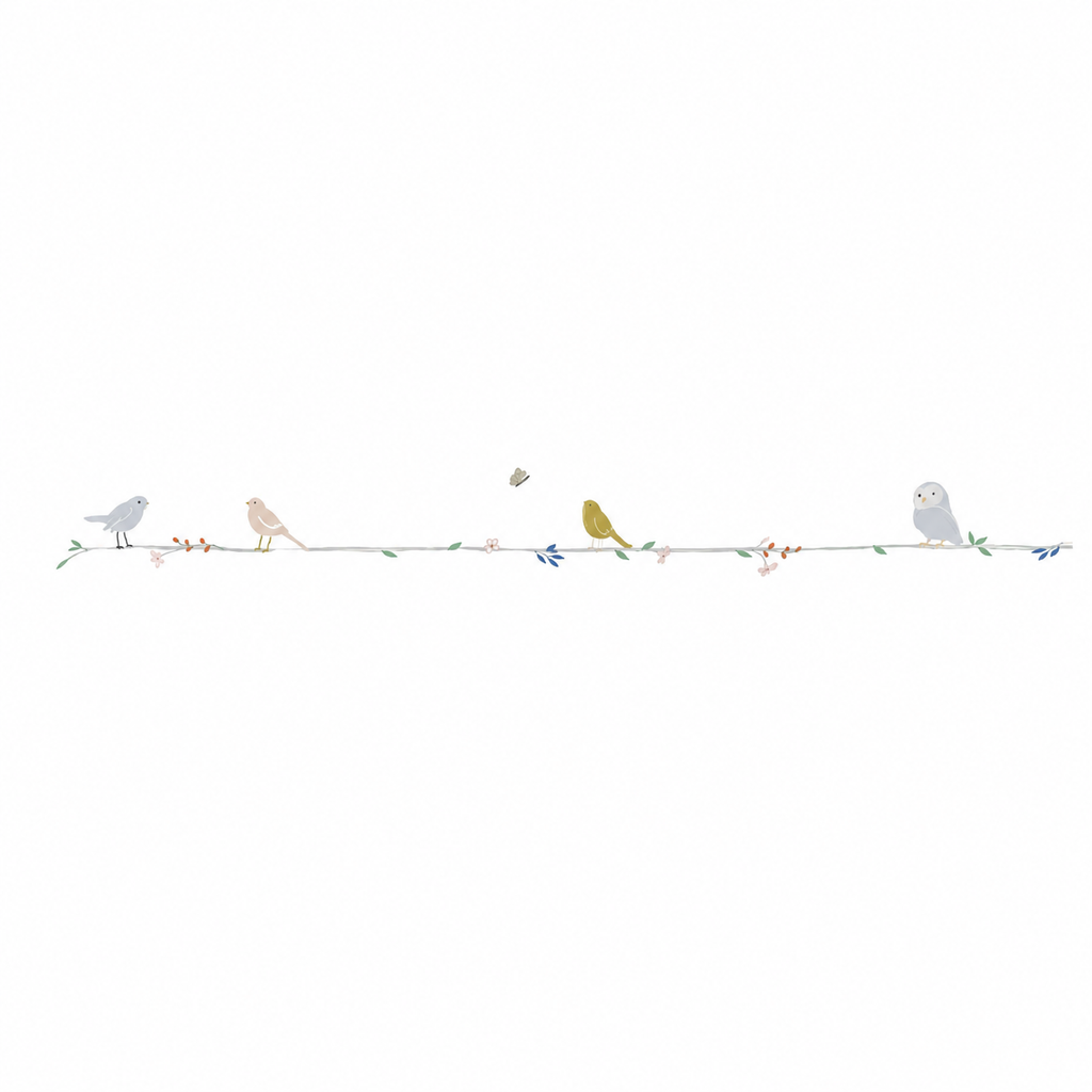 Flowers And Birds - Wallborder