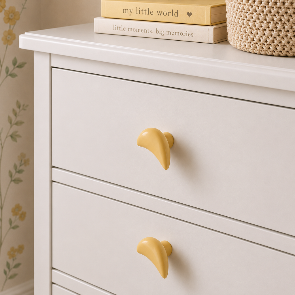Modern Ceramic - Moon Drawer Handle, Cartoon Style