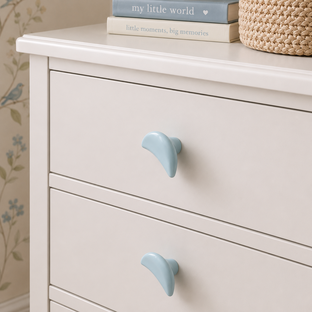 Modern Ceramic - Moon Drawer Handle, Cartoon Style