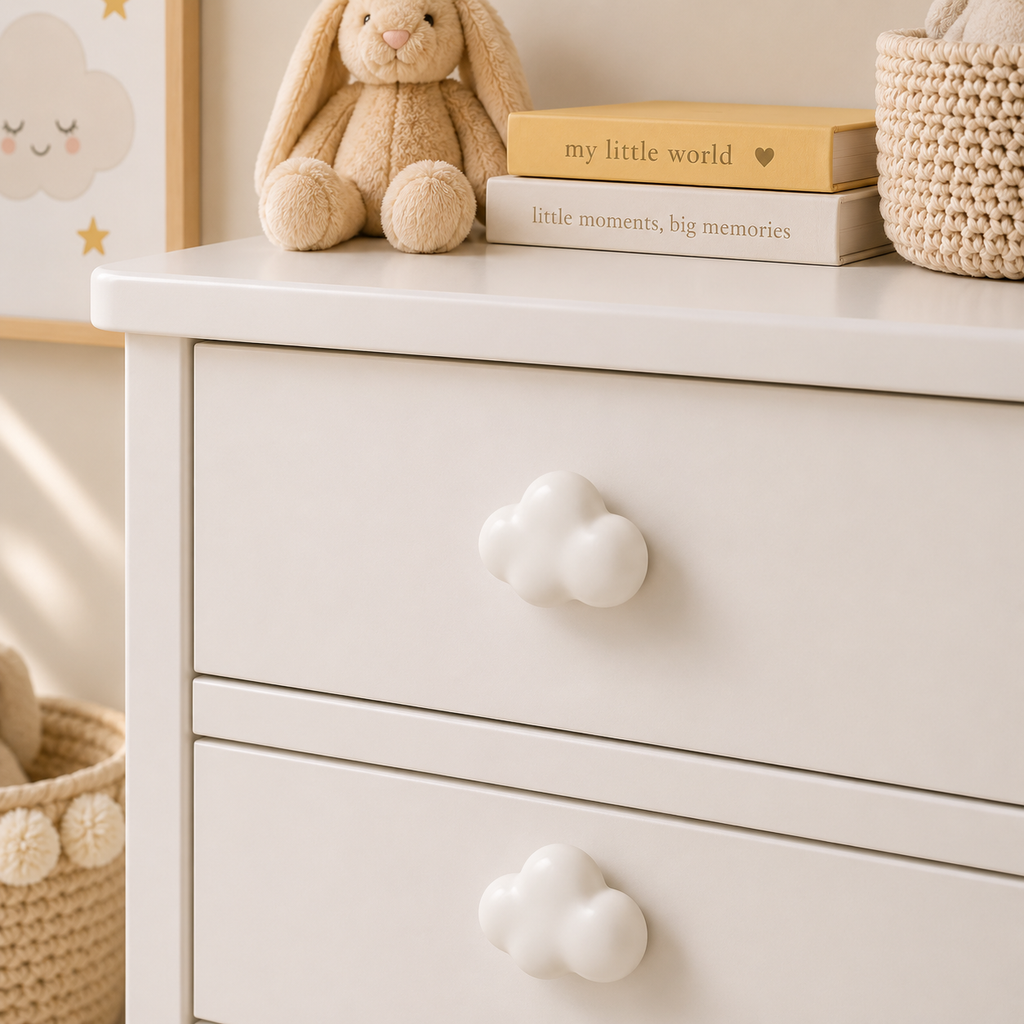 Modern Ceramic- Cloud Drawer Handle, Cartoon Style