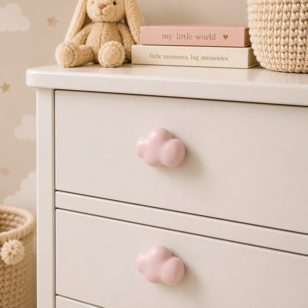 Modern Ceramic- Cloud Drawer Handle, Cartoon Style