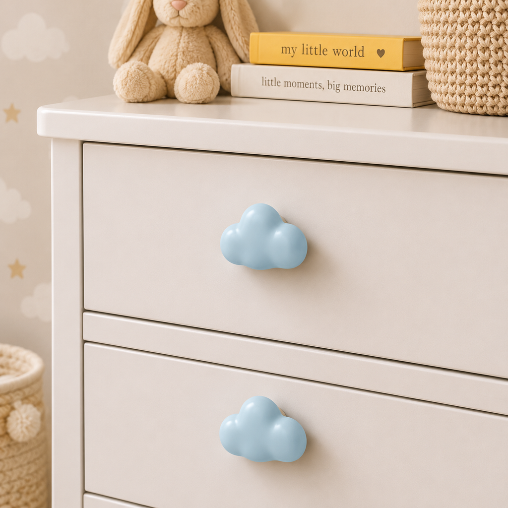 Modern Ceramic- Cloud Drawer Handle, Cartoon Style