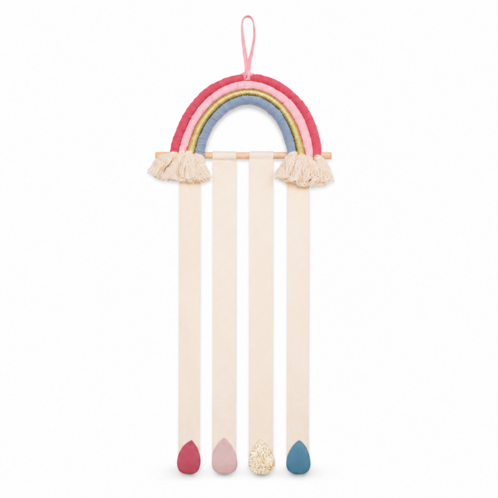 Bright Rainbow Drops Clip Hanger