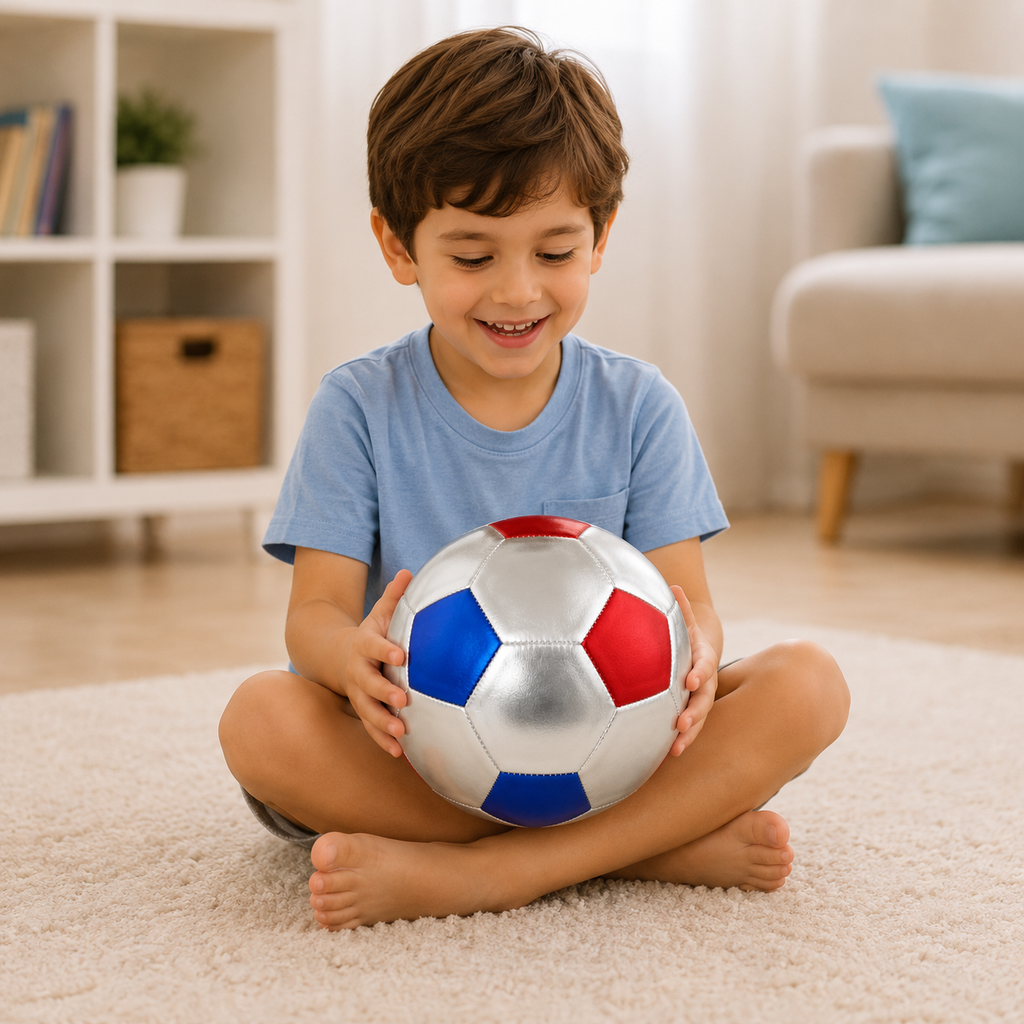 Soccer 22 Cm Silver Blue Red