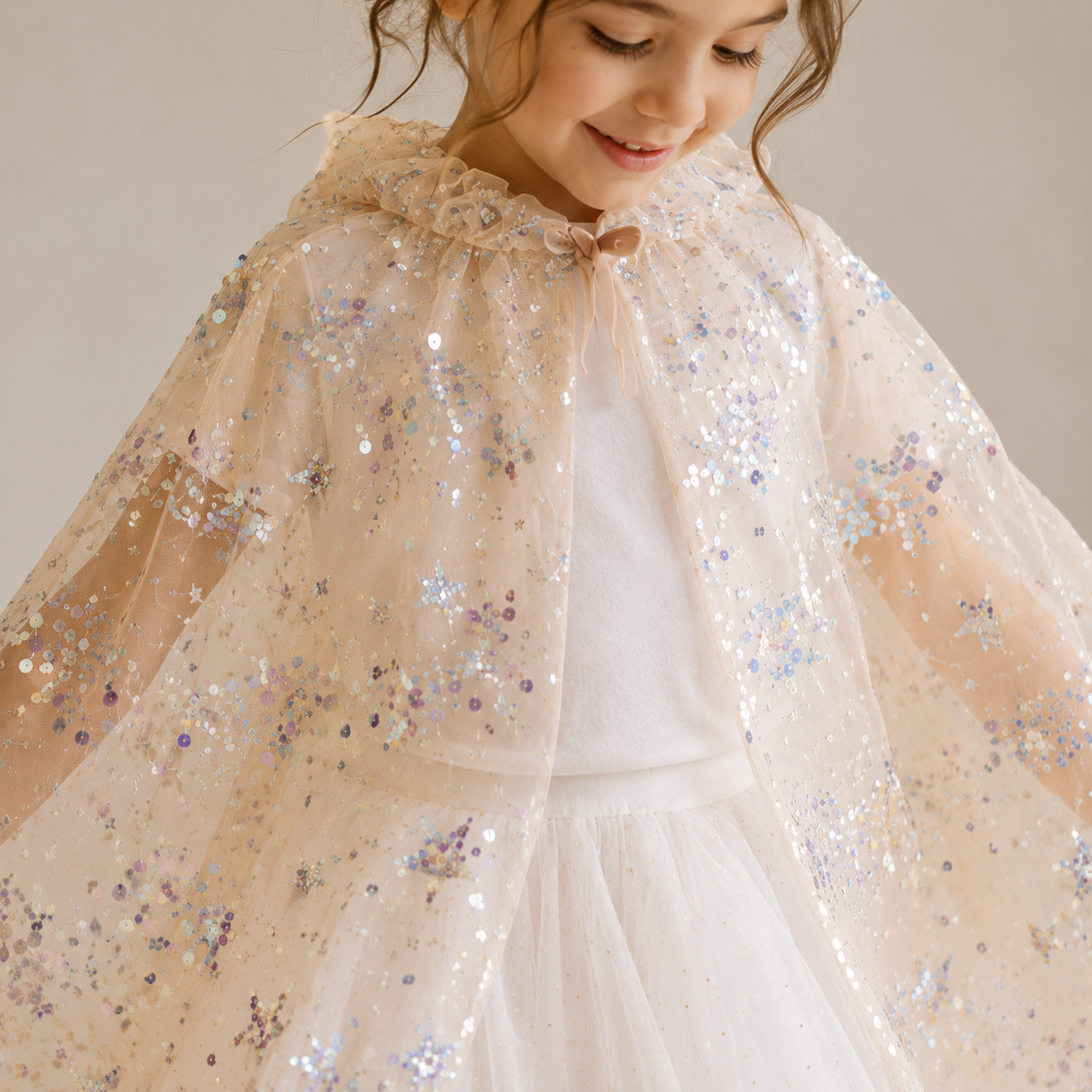 Sequin Embroidered Cape