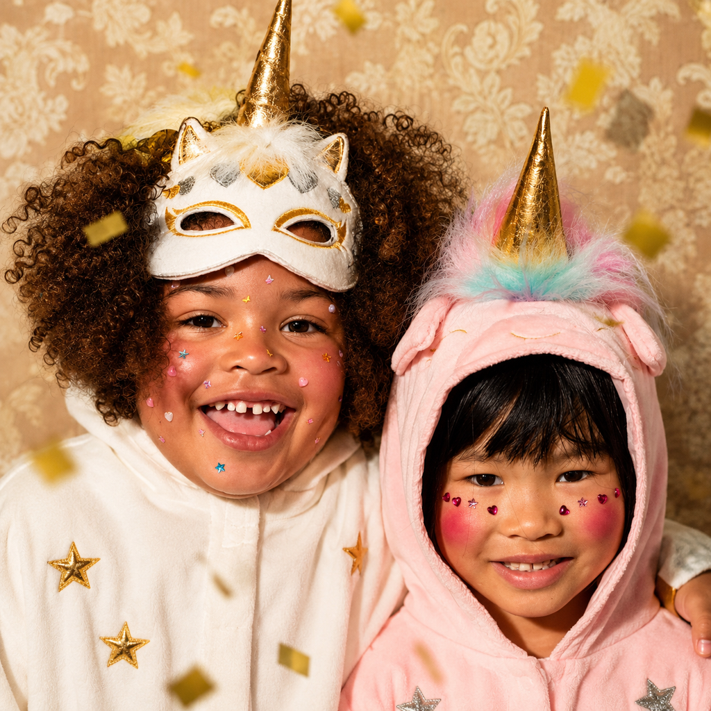 Unicorn Baby Cape Off White
