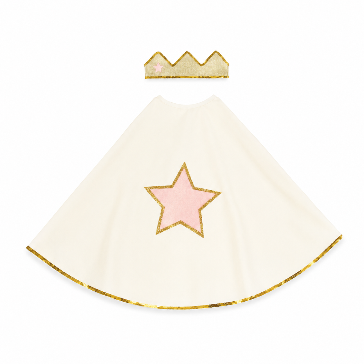 The Baby Cape And Crown Set Gold