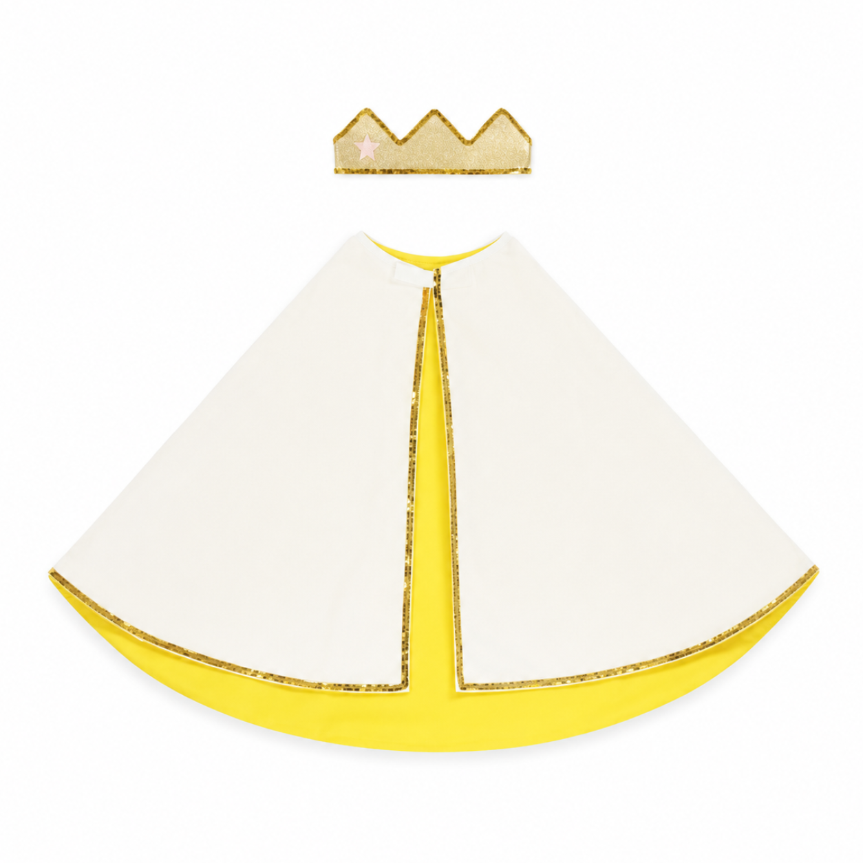 The Baby Cape And Crown Set Gold
