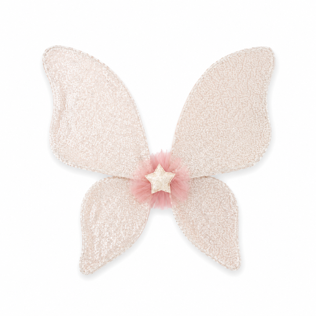 Sequin Fairy Wings Aurelia | Vintage Rose