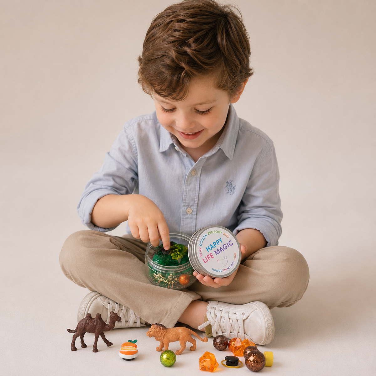Magic Play Dough Jars, Zoo