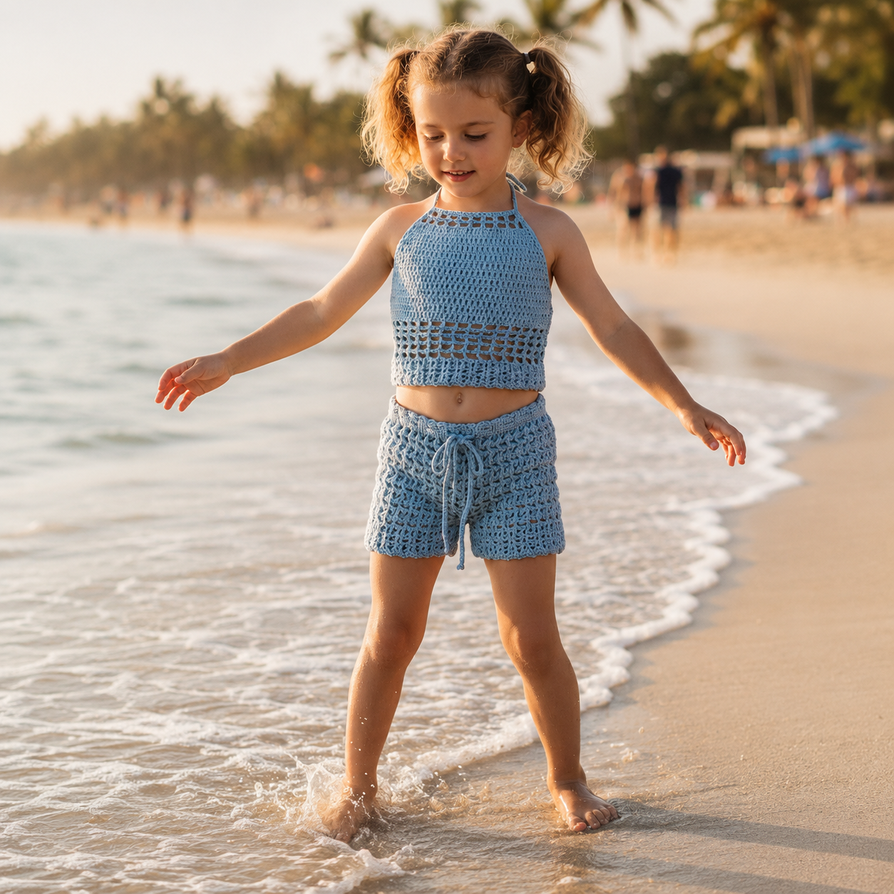 Blue Crochet Top