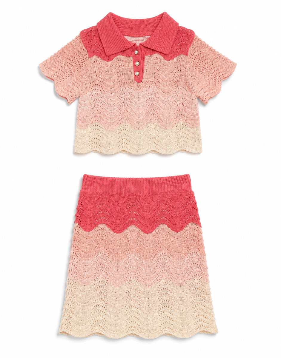 Portofino Crochet Top And Skirt Set