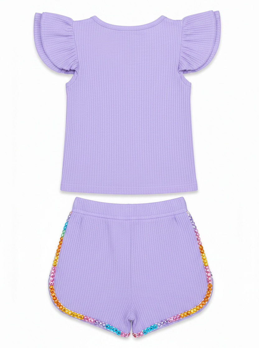 Candy Gem Bead Ruffle Set