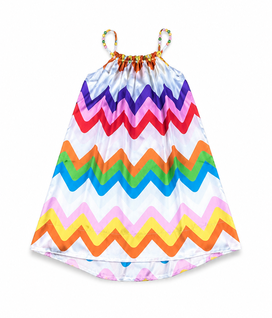 Wave Beaded Multi-Color Dress