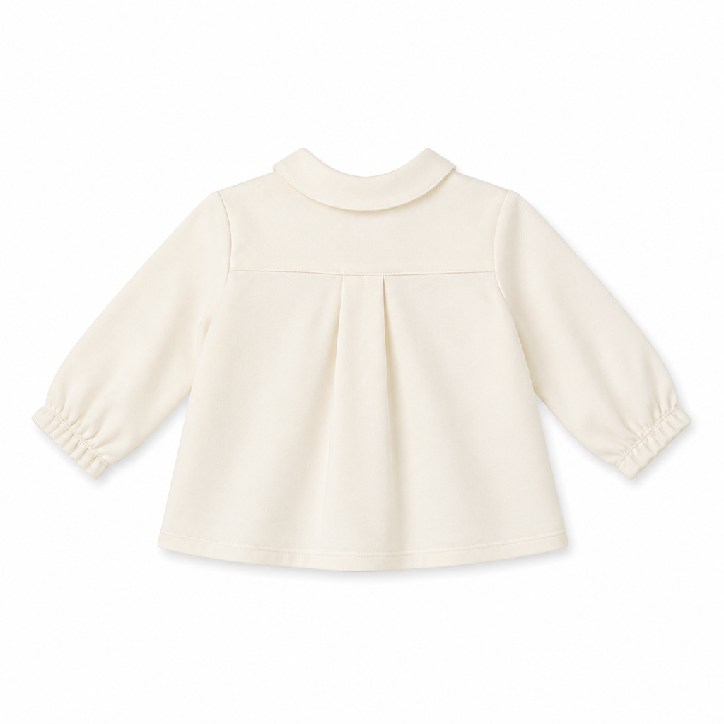White Viyela Shirt For Baby