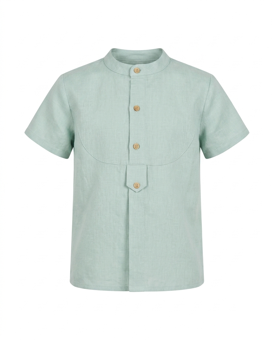 Dusty Green Freedom Mao Shirt