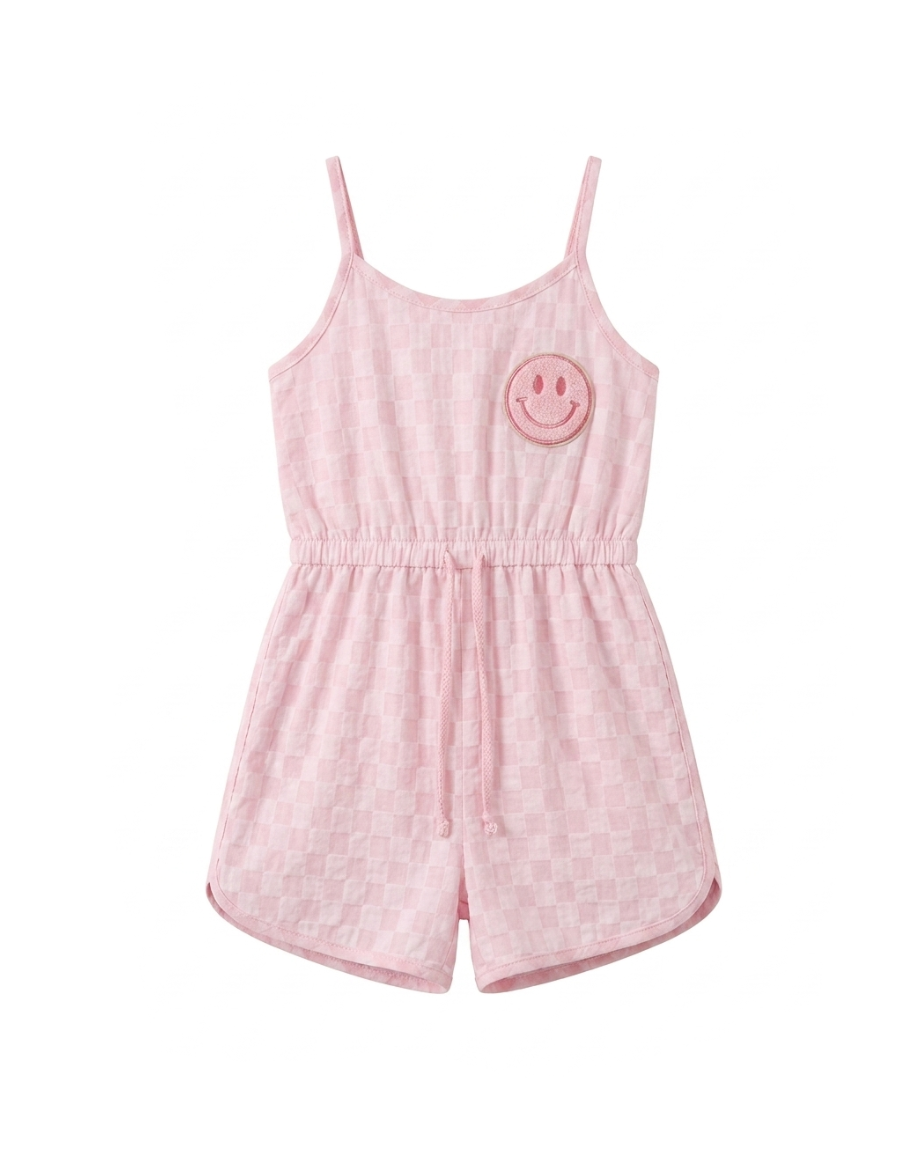 Checkered Emoji Romper