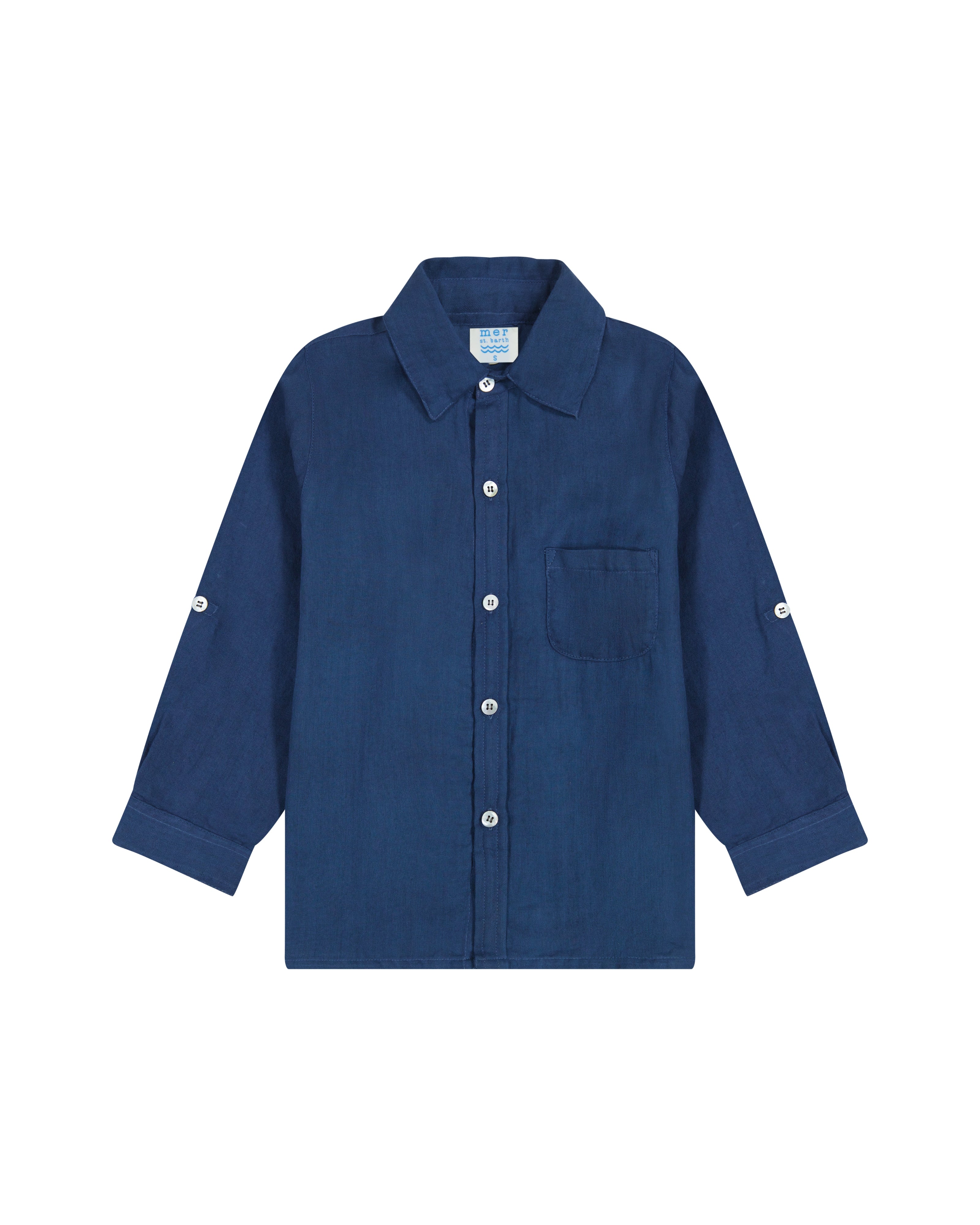 قميص ريمي للأولاد بأزرار أمامية