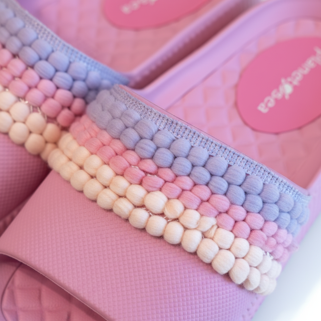 Pink Multi Pom Pom