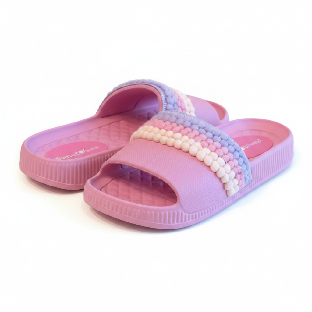 Pink Multi Pom Pom
