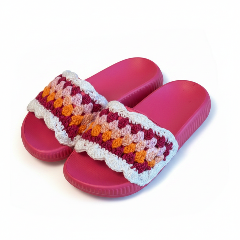 Pink Multi Crochet Detail
