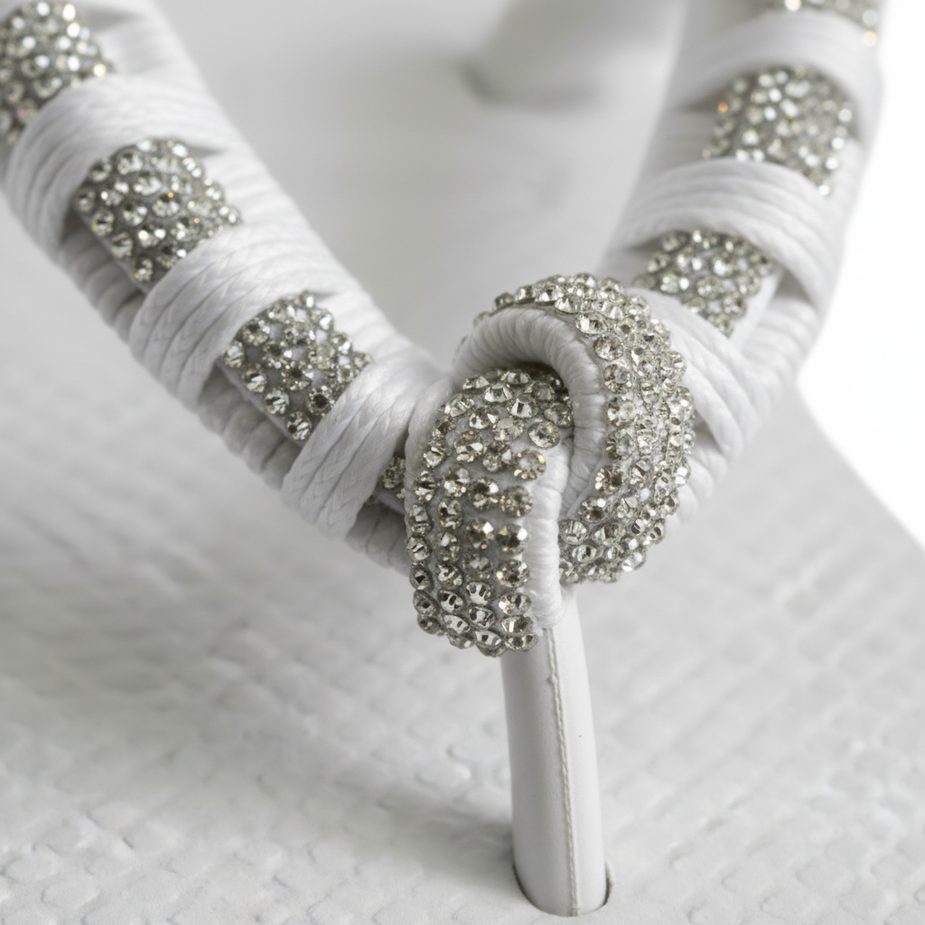 CRYSTAL AND KNOT ON STRAPS