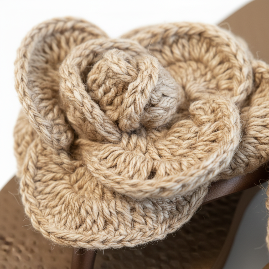 TAN BIG CROCHET FLOWER