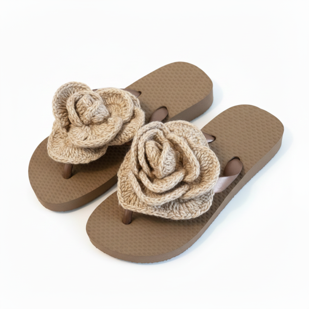 TAN BIG CROCHET FLOWER