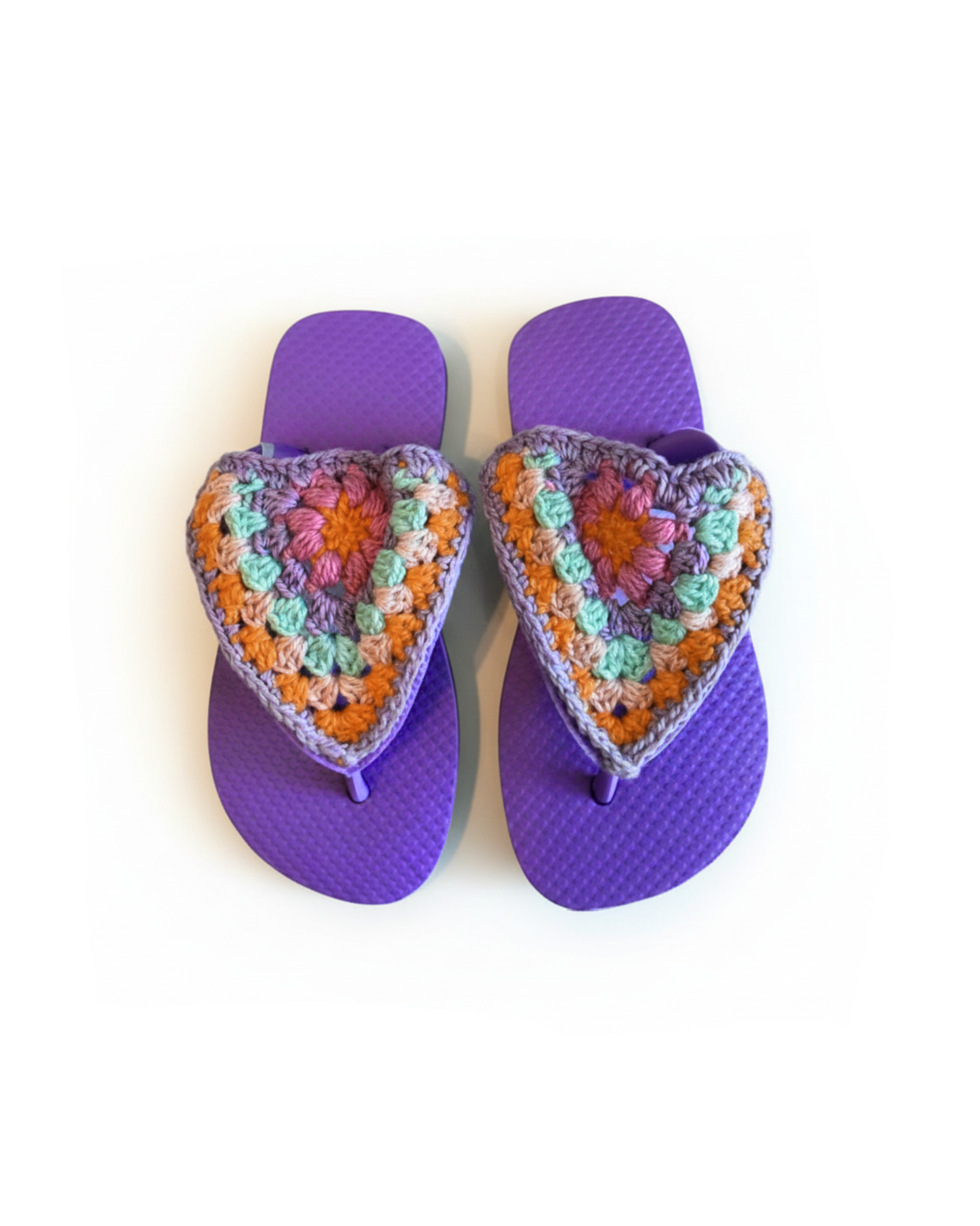 PURPLE MULTI TRIANGLE CROCHET