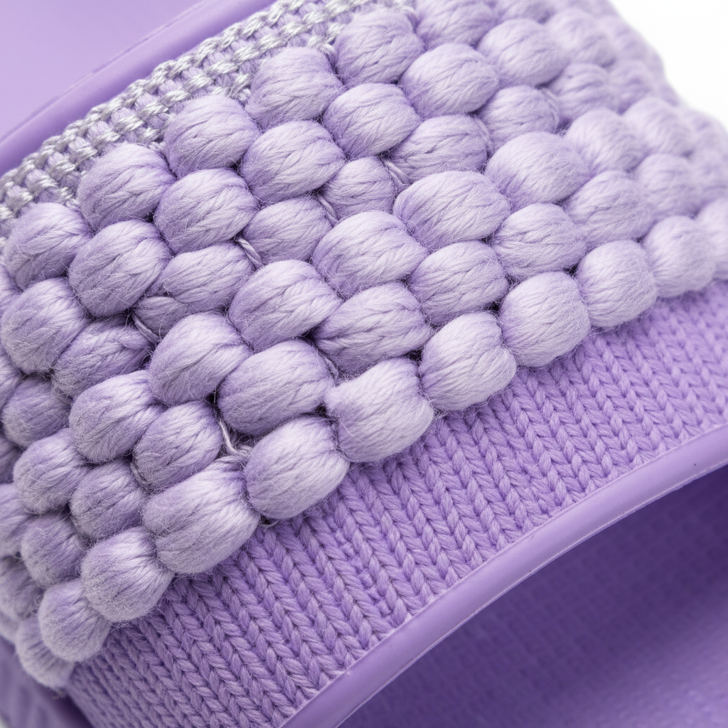 Purple Pom Pom Detail