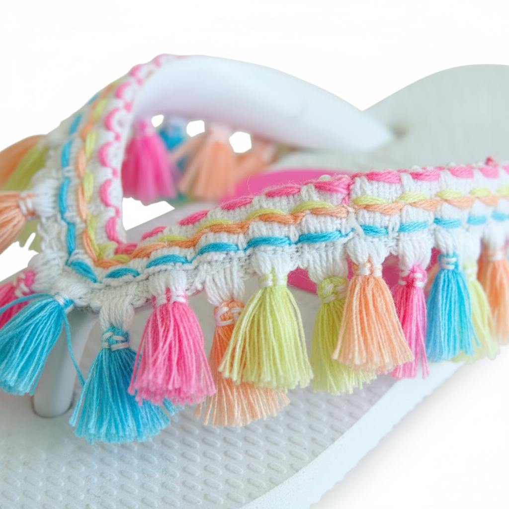 WHITE MULTI FRINGES