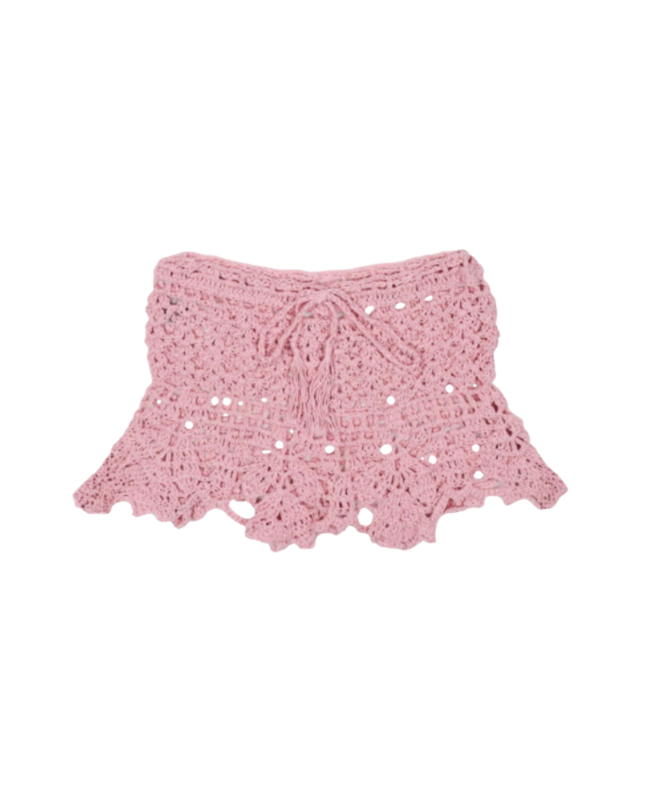 Pink Mini Skirt Crochet