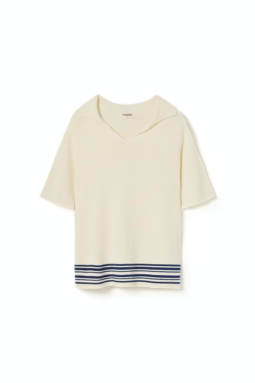 Tricot viscose polo sweater - Off White, 4 Y image