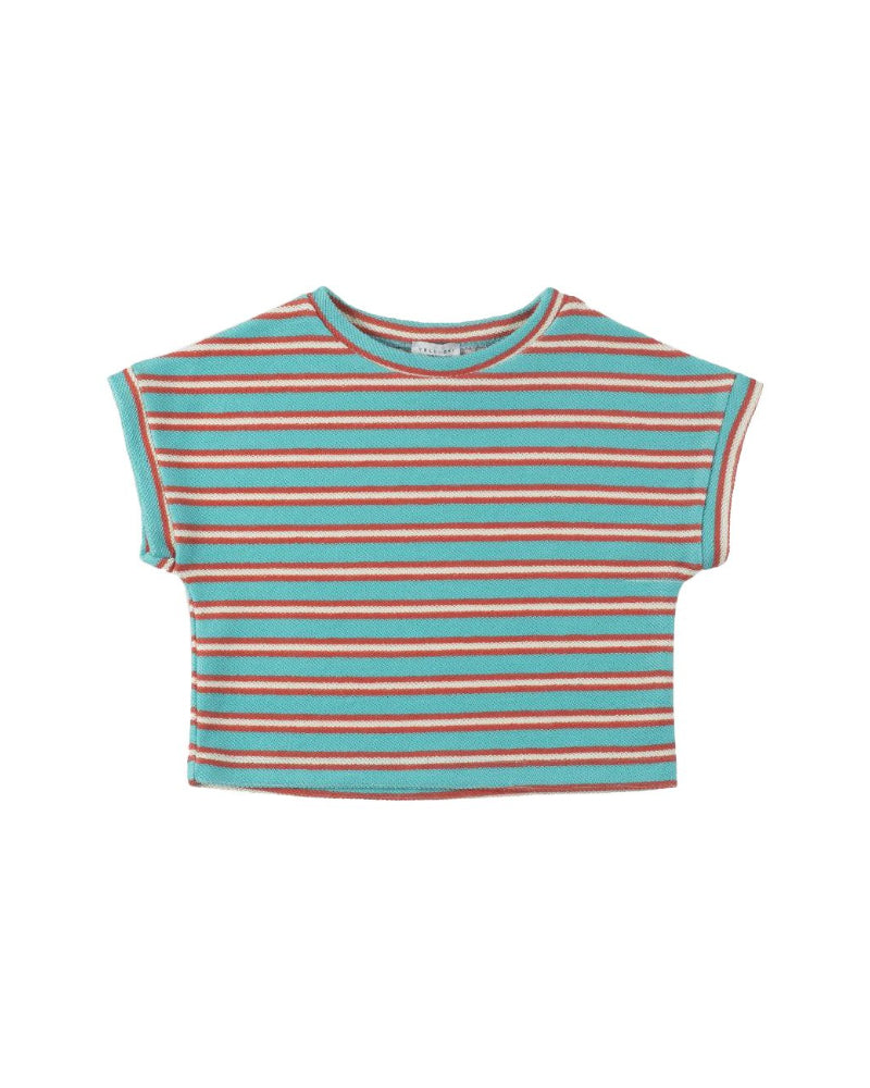 T-Shirt Japone Towel Stripes Turquoise image 0