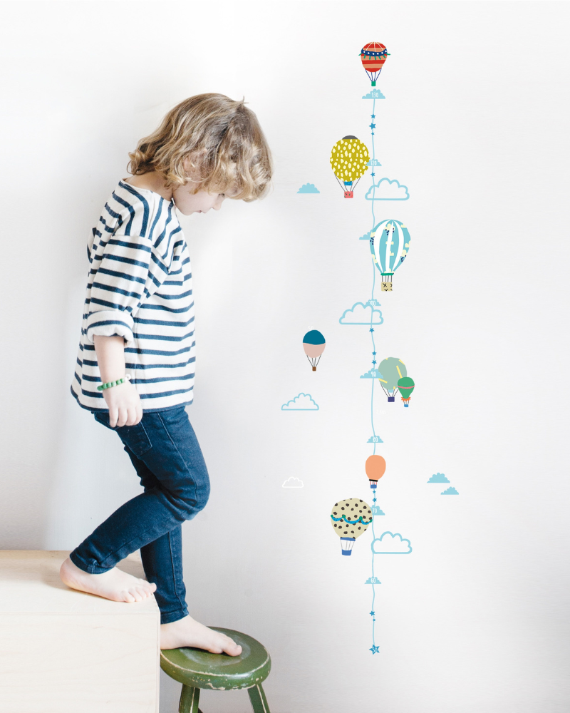 Hot air balloons height chart - Sticker image 0