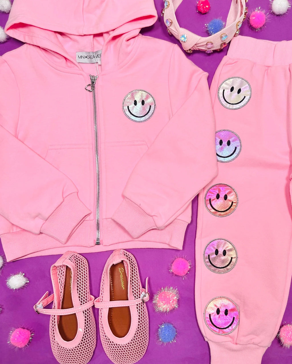 Alexia Smiley Face Zip Up Hoodie And Sweatpants Set image 2