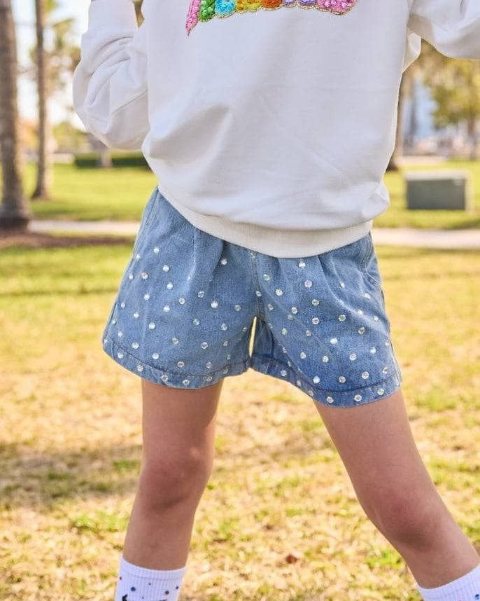 Rocker Crystal Denim Shorts   image 0