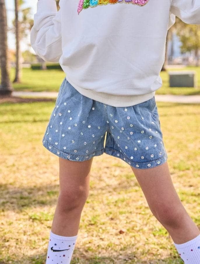 Rocker Crystal Denim Shorts   image 0