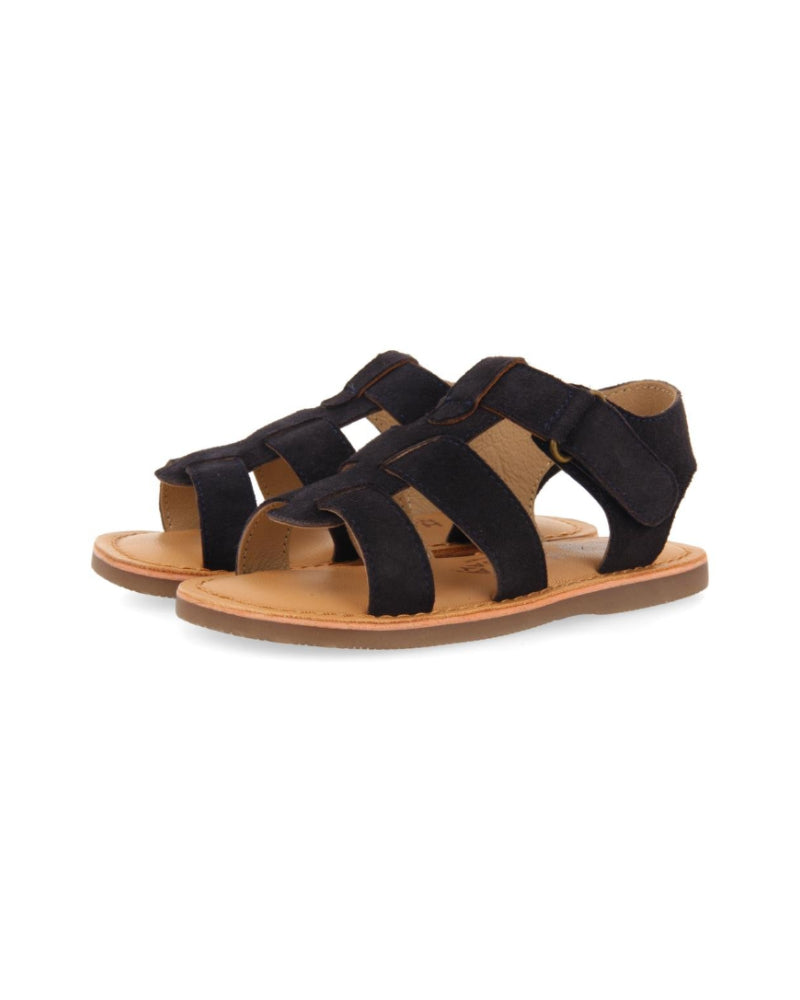 Anaco Boys Tan Leather Strappy Sandals - Black, 28 image