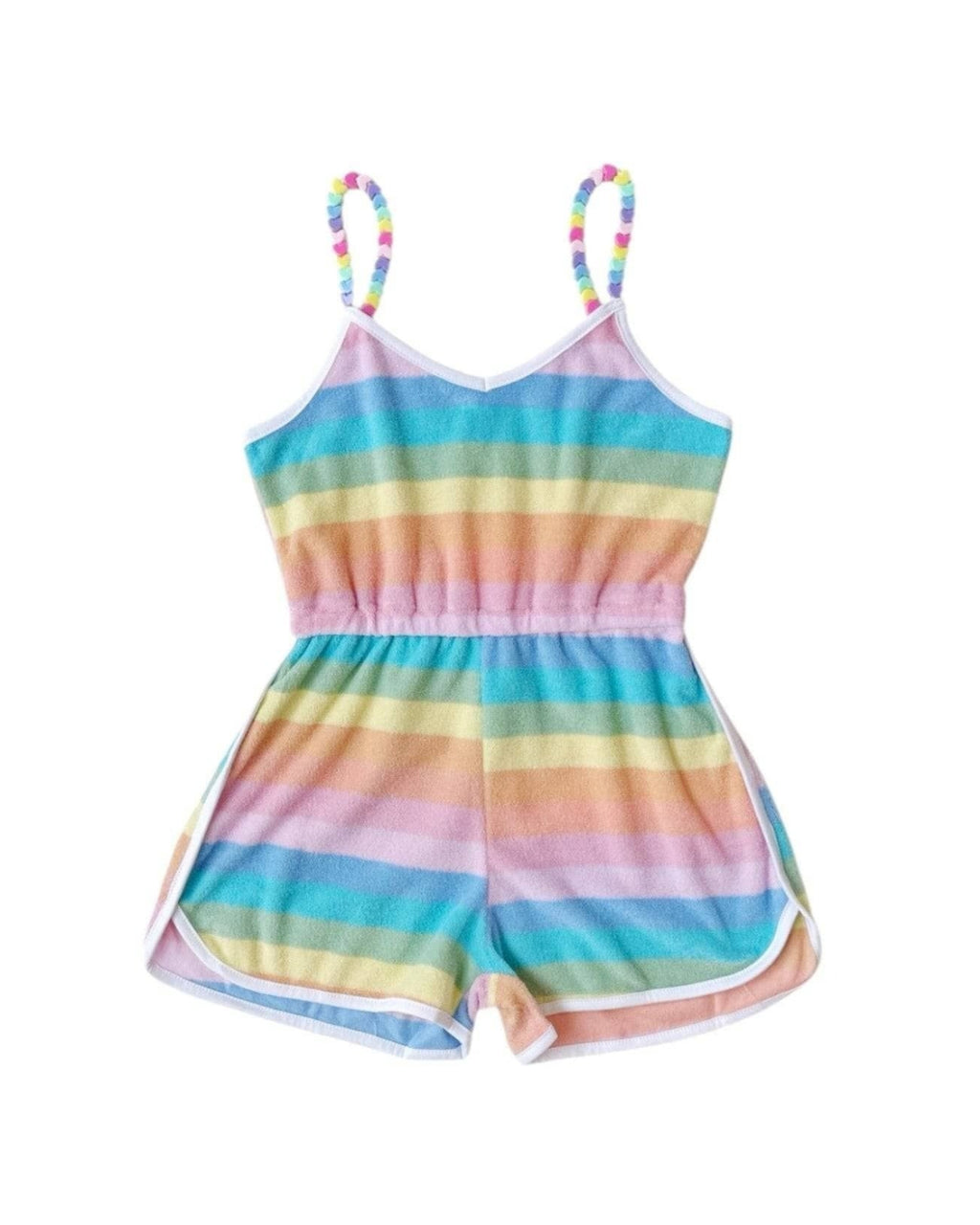 Pastel Ombre Beaded Hearts Romper image 3