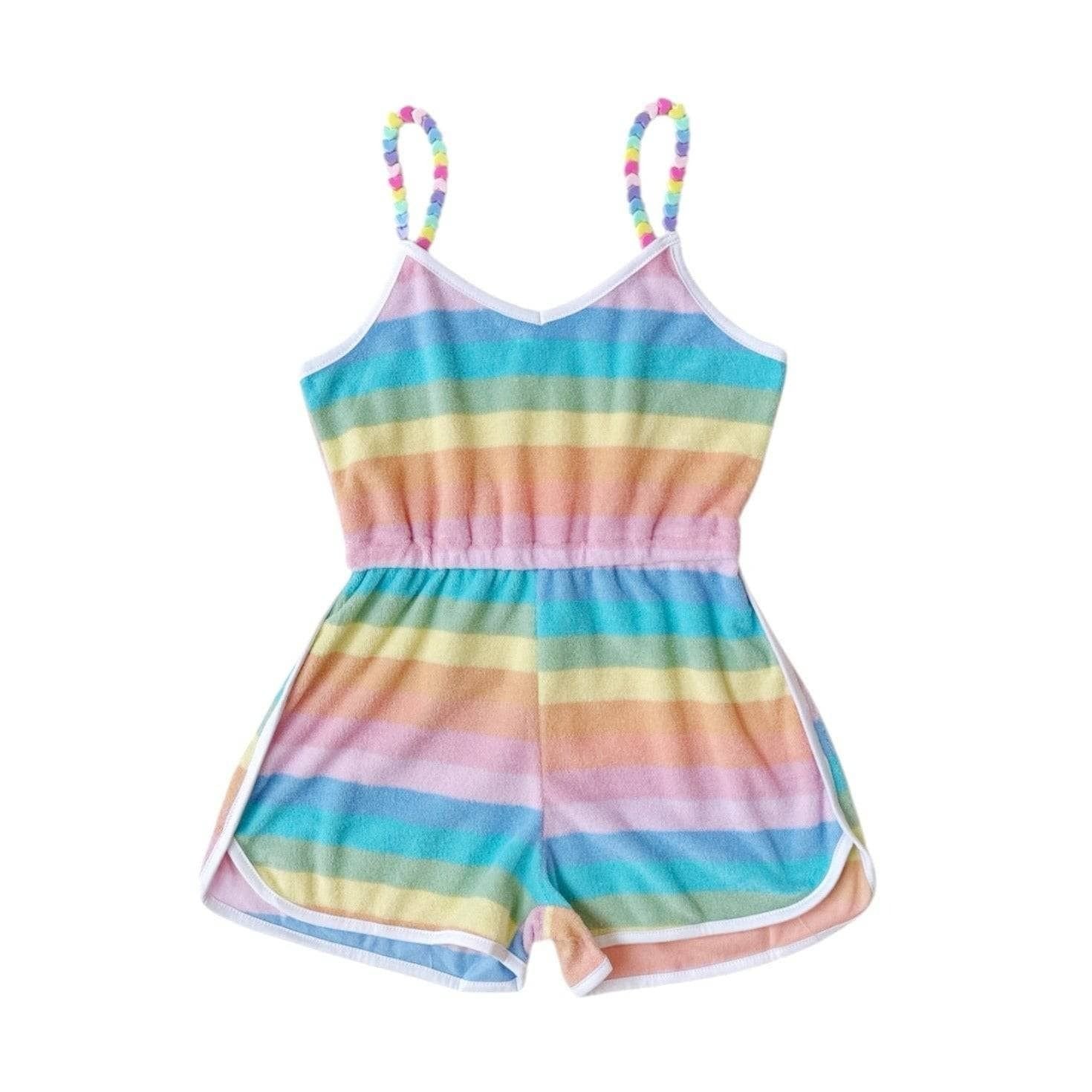 Pastel Ombre Beaded Hearts Romper image 3