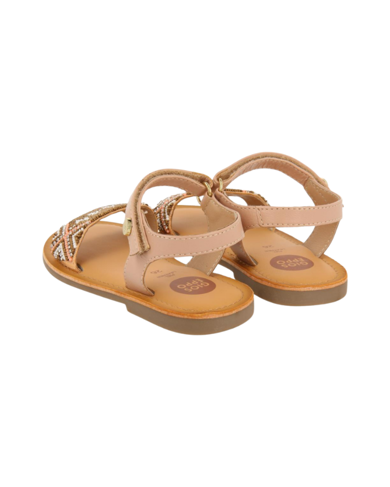 Nude Sandals With Rhinestones And Beads For Girl Dunedin image 3