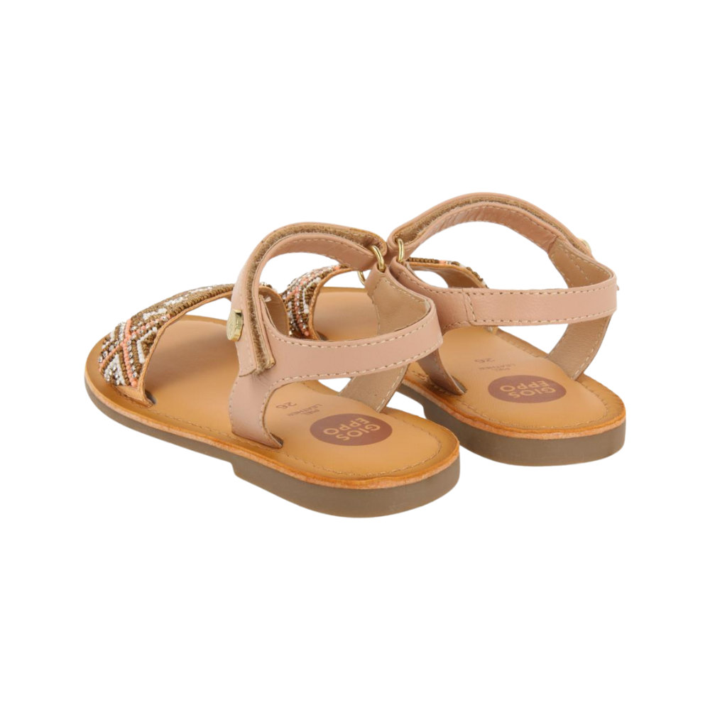 Nude Sandals With Rhinestones And Beads For Girl Dunedin image 3